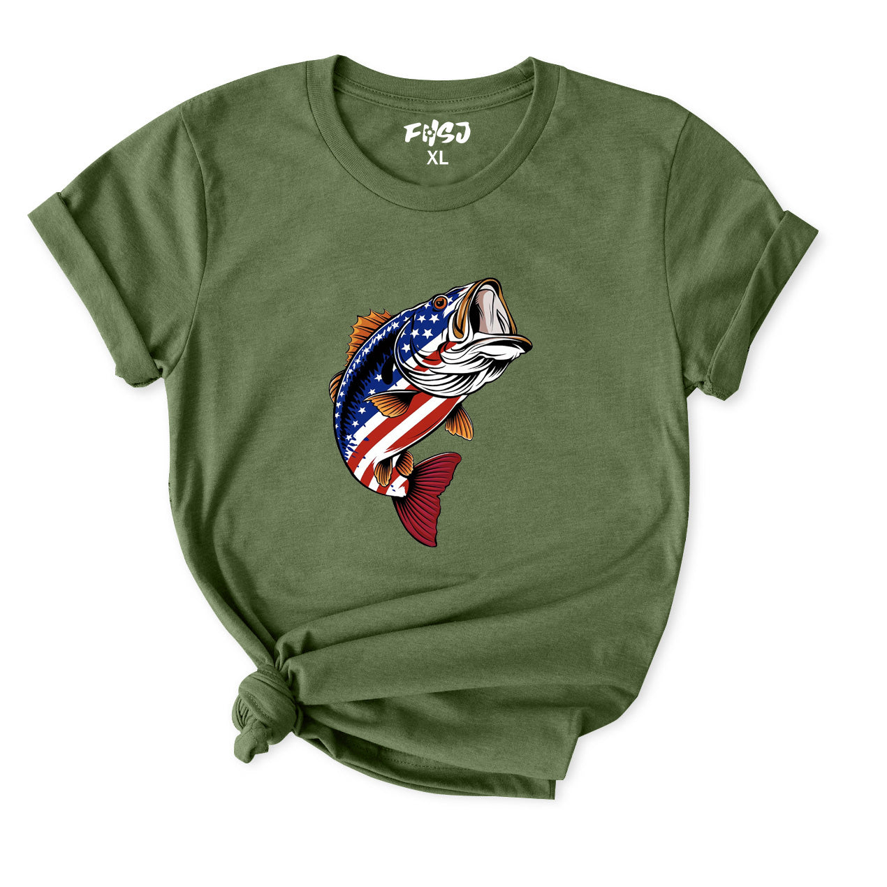 American Flag Bass T-Shirt for Women