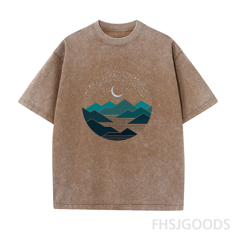 Mountains and The Stars Unisex Distressed T-Shirt