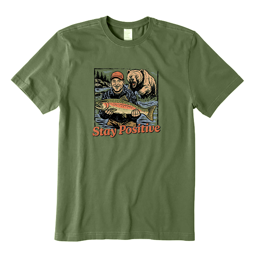 Stay Positive Bear Attack T-Shirt
