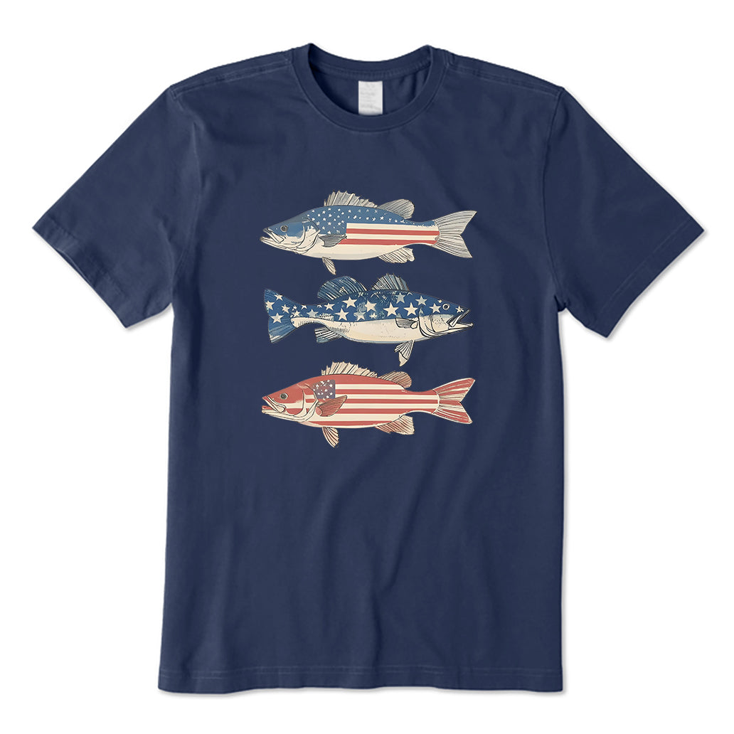 Patriotic Bass Fishing T-Shirt