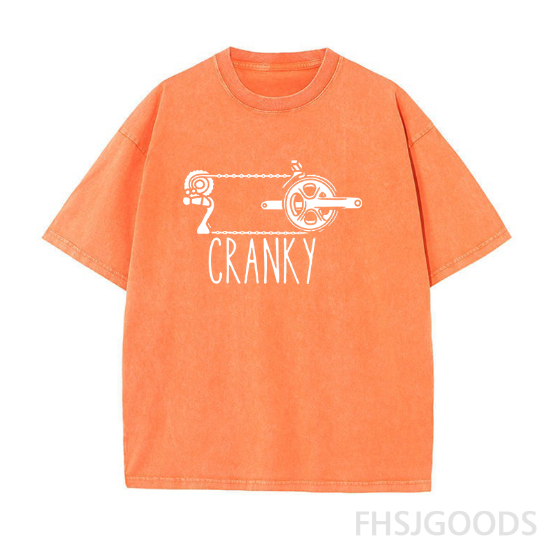 CRANKY Bicycle Drivetrain Unisex Distressed T-Shirt