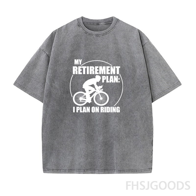 Retirement Cycling Unisex Distressed T-Shirt