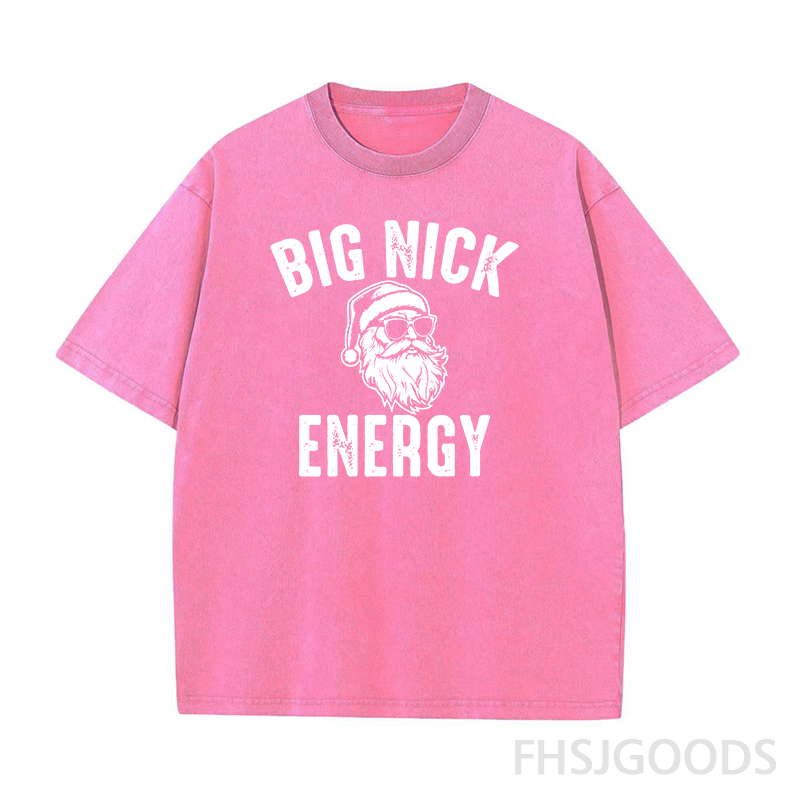 Big Nick Energy Santa Unisex Distressed T-Shirt