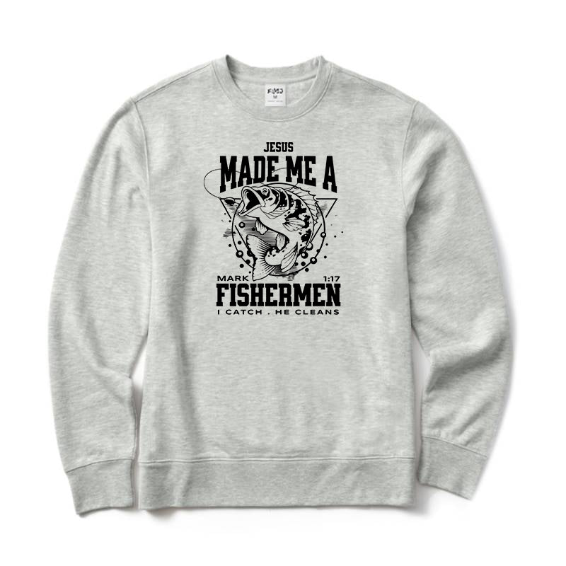 Jesus Made Me A Fishermen Crewneck Sweatshirt