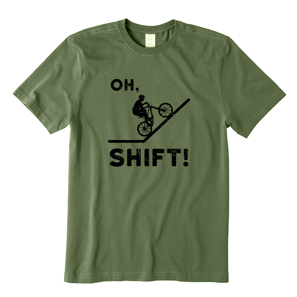 Oh Shift Funny Mountain Biking T-shirt