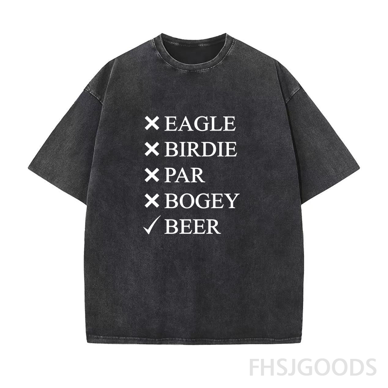 Eagle Birdie Par Bogey Beer Unisex Distressed T-Shirt