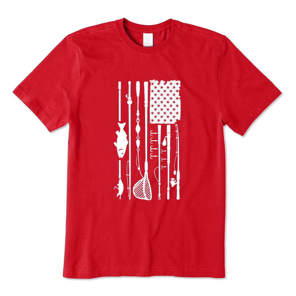 American Flag Fishing Gear T-shirt