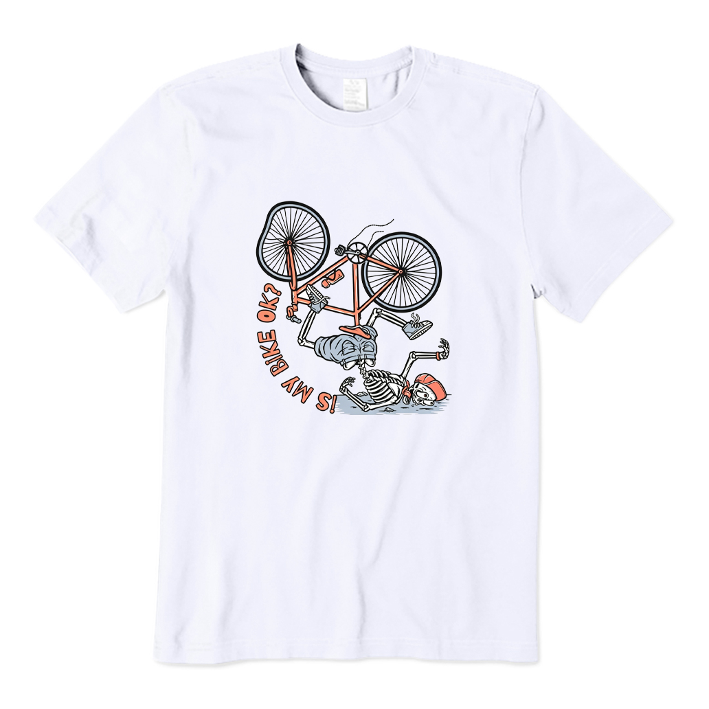 Is My Bike Ok Skeleton Biker T-shirt