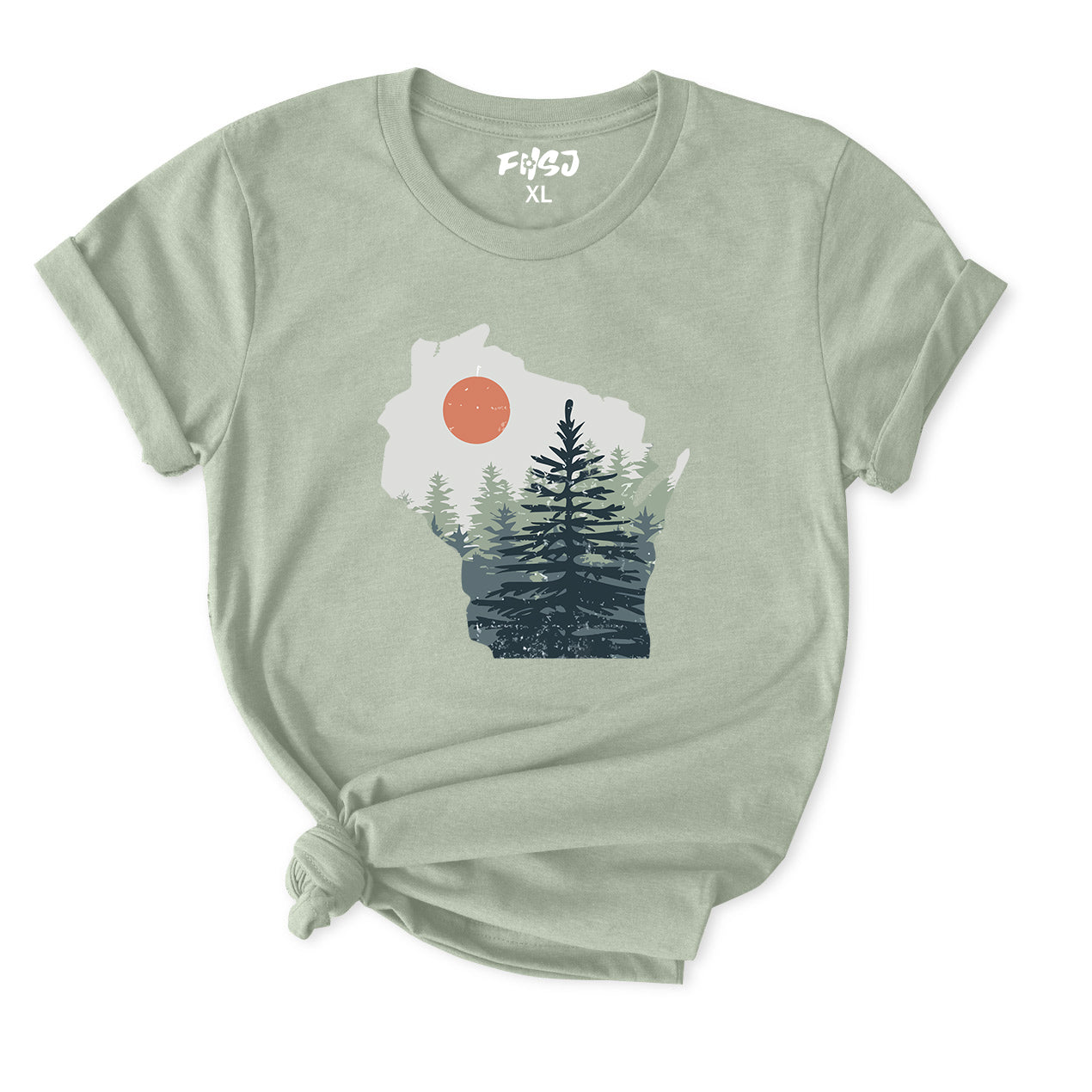 Wisconsin Pine Trees T-Shirt for women