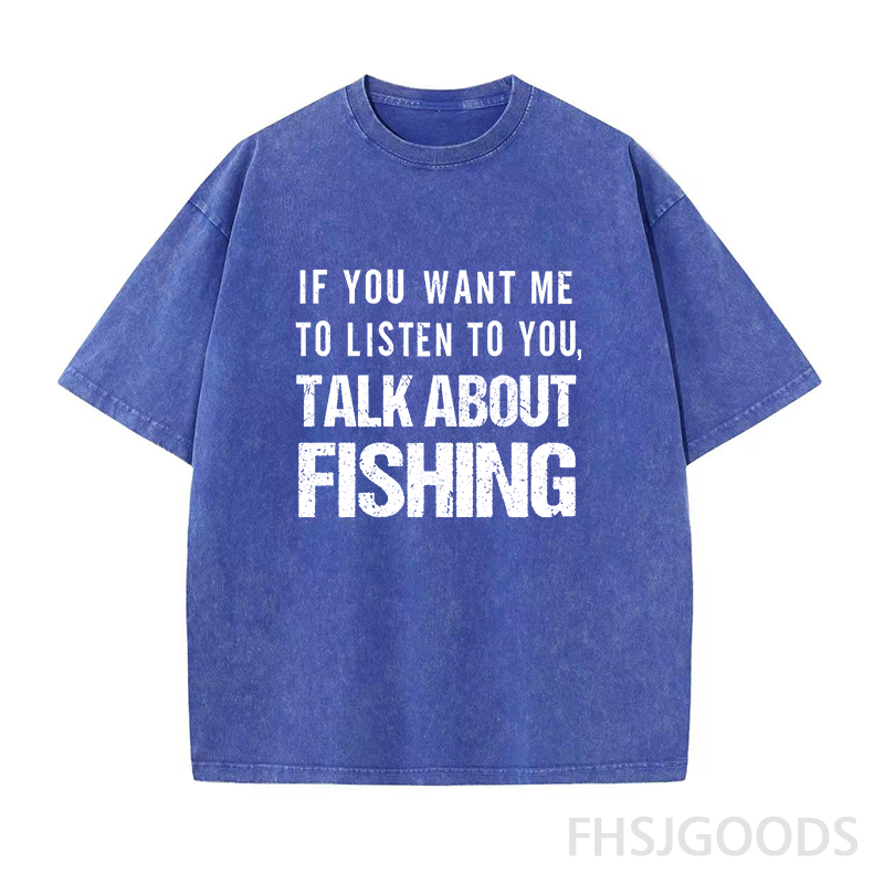 Talk About Fishing Unisex Distressed T-Shirt