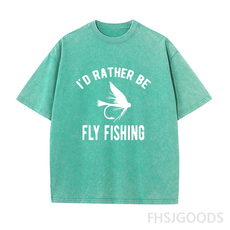 Fly Fishing Unisex Distressed T-Shirt