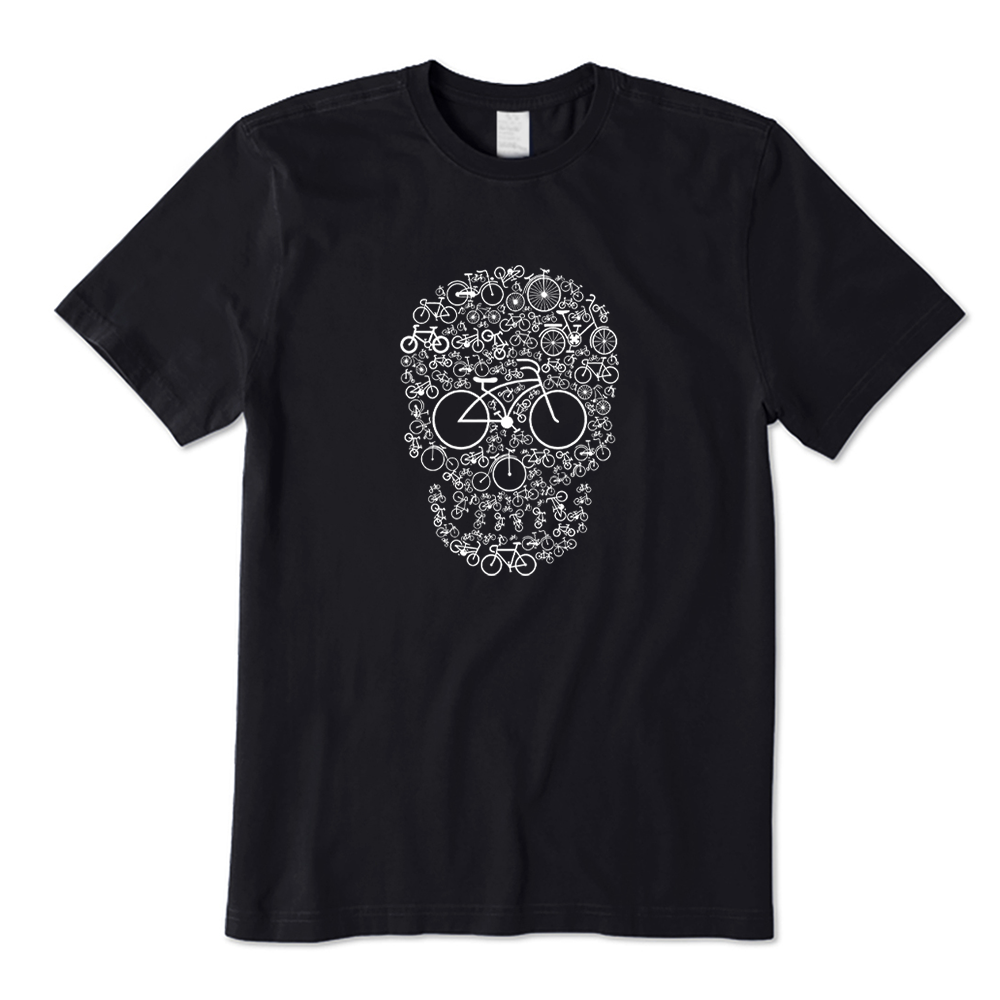 Bicycle Skull Graphic T-Shirt