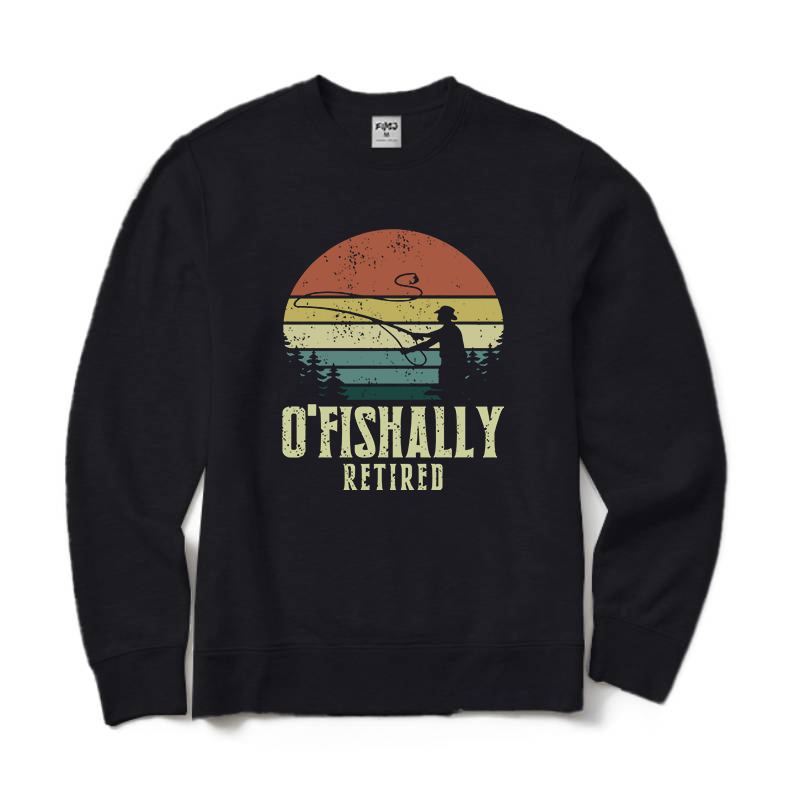 Ofishally Retired Fishing Is My Retirement Plan Crewneck Sweatshirt