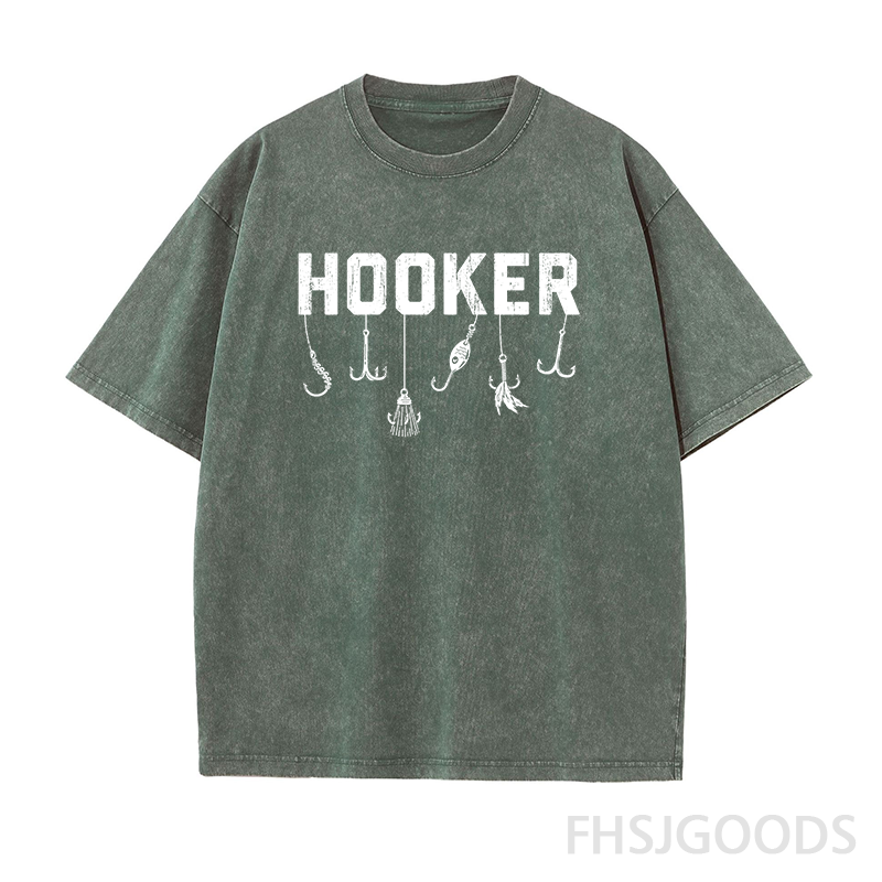 Fishing Hooker Unisex Distressed T-Shirt