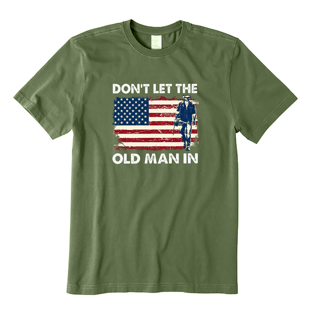 Don't Let The Old Man In American Flag T-shirt