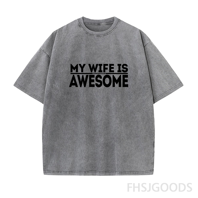 My Wife Is Okay Fishing Is AWESOME Unisex Distressed T-Shirt