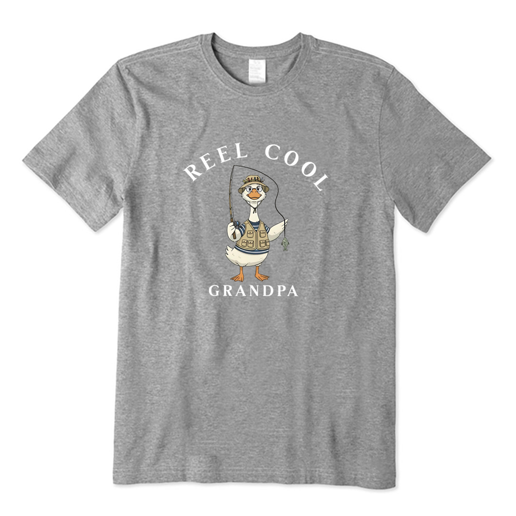 Reel Cool Grandpa Duck Fishing T-shirt