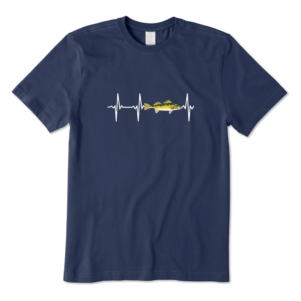 Walleye Heartbeat Fishing T-Shirt