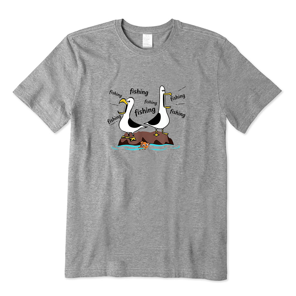 Funny Seagulls Fishing T-shirt