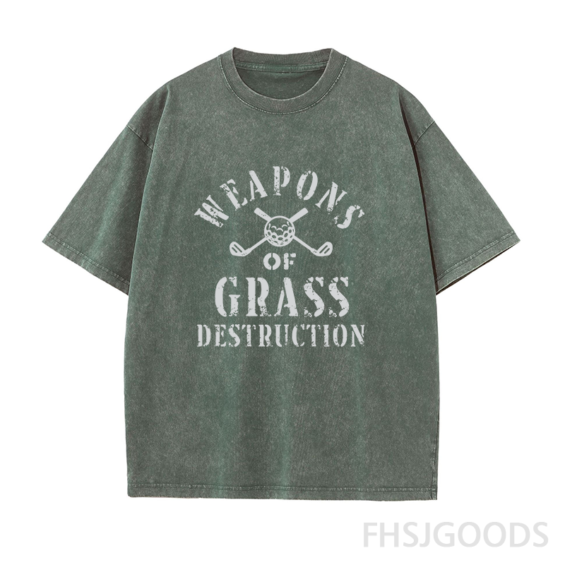 Weapons of Grass Destruction Golf Unisex Distressed T-Shirt