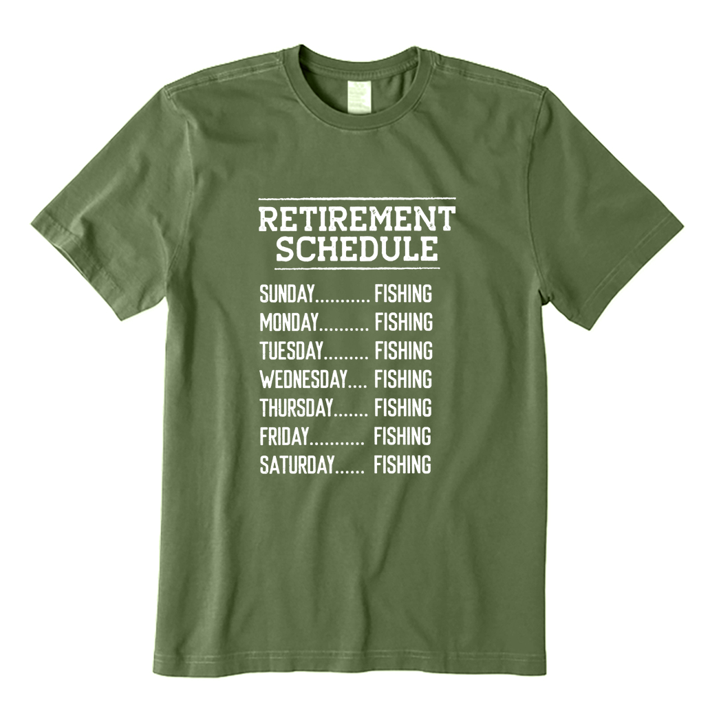 Retirement Schedule Fishing T-shirt