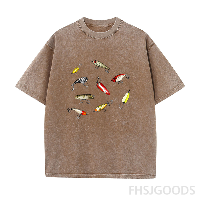 Fishing Lures Unisex Distressed T-Shirt