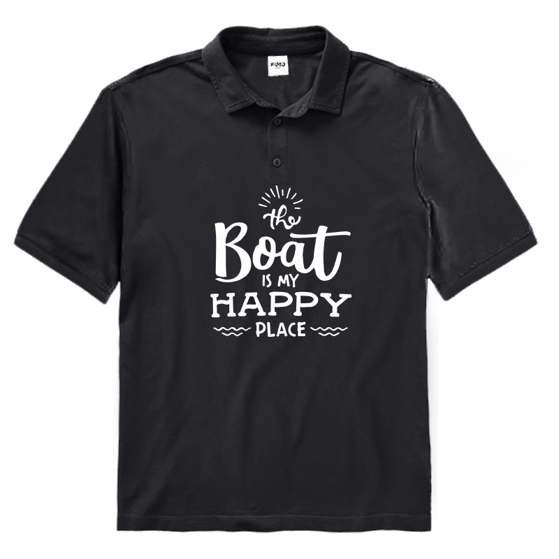 THE BOAT IS MY HAPPY PLACE Polo Shirt