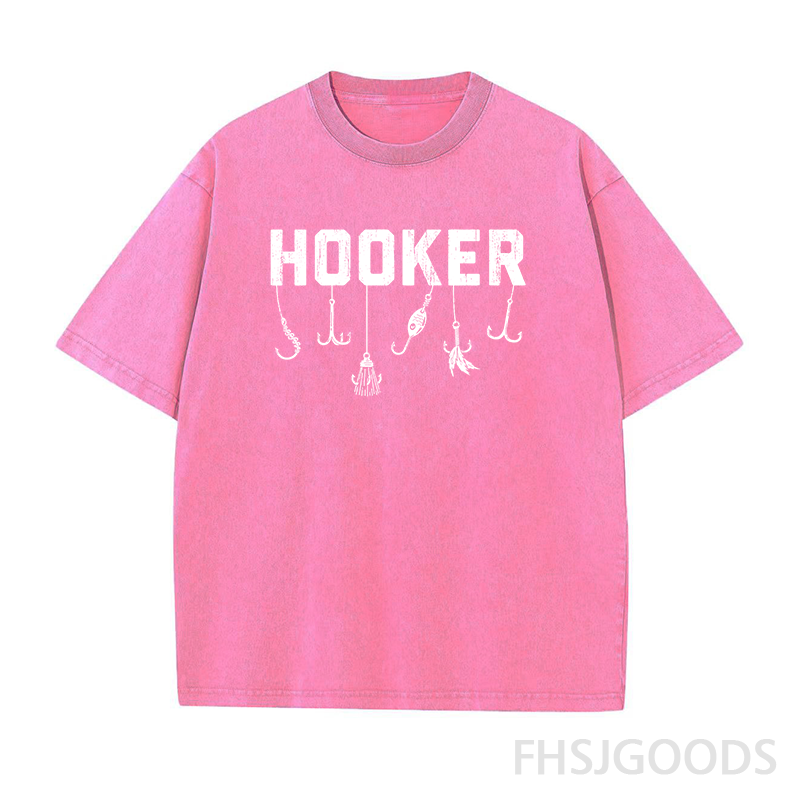 Fishing Hooker Unisex Distressed T-Shirt