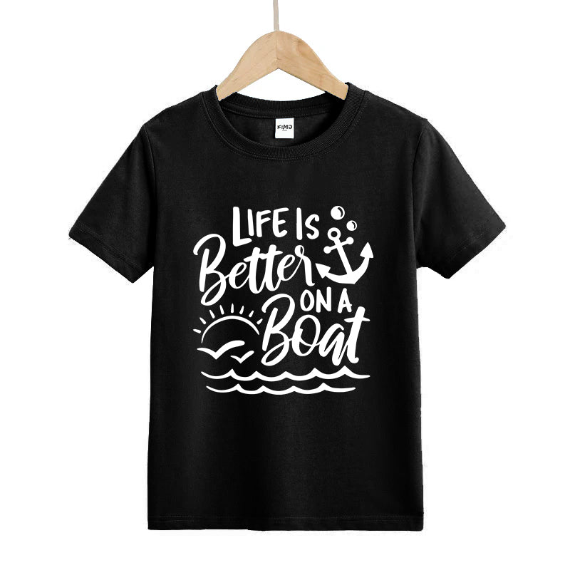 Life Is Better on A Boat Kids T-Shirt
