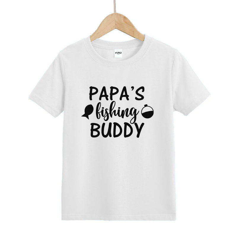 papa's fishing buddy Kid's T-Shirts