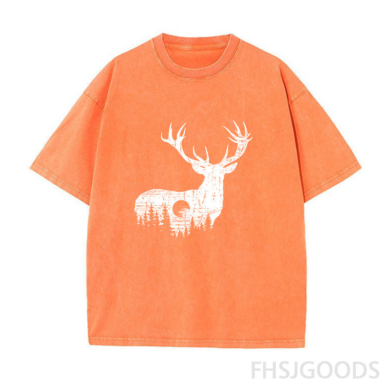 Deer Unisex Distressed T-Shirt