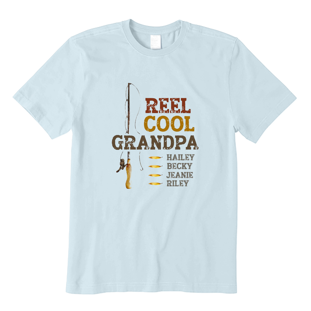 Personalized Reel Cool Grandpa T-Shirt