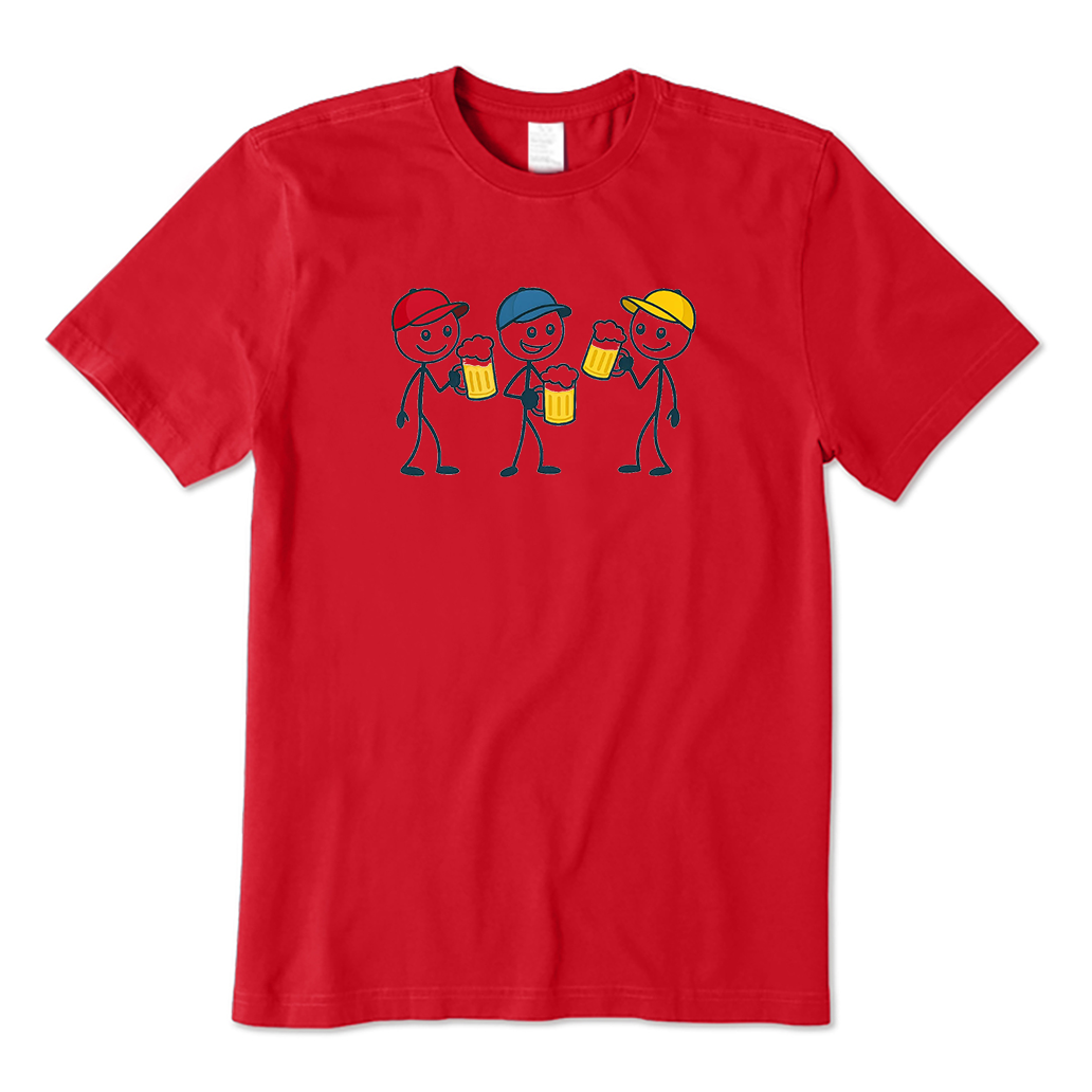 stick men drinking beer T-Shirt
