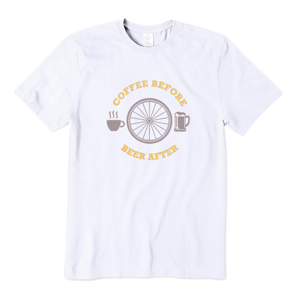 Coffee Before Beer After Cyclist T-shirt