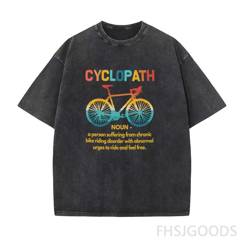 Funny Cycling Unisex Distressed T-Shirt