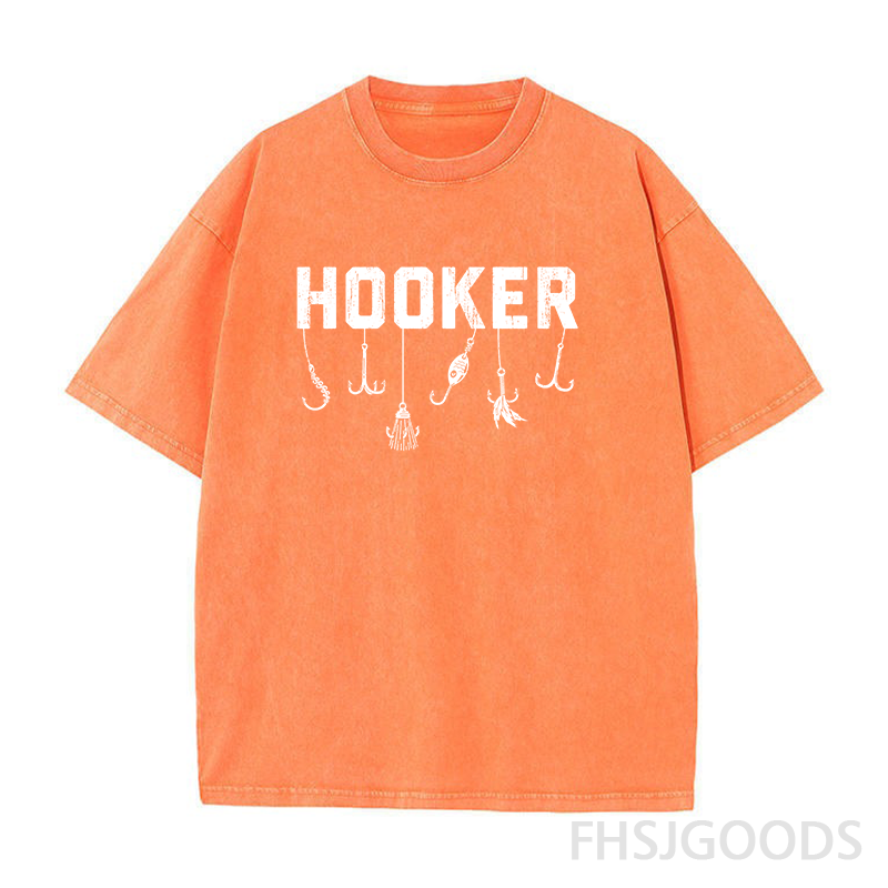 Fishing Hooker Unisex Distressed T-Shirt