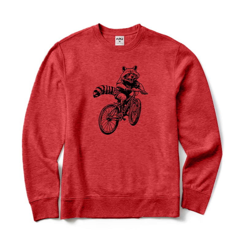 Mountain Biking Raccoon Sweatshirt