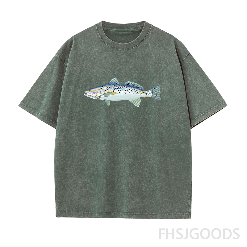 Speckled Trout Fishing Unisex Distressed T-Shirt