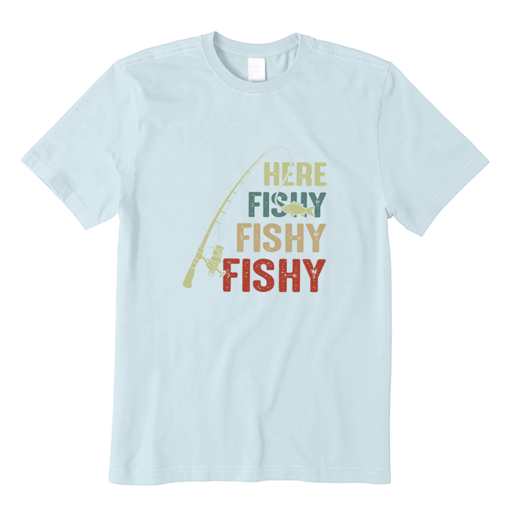 Vintage Fishing Rod Here Fishy Fishy T-shirt