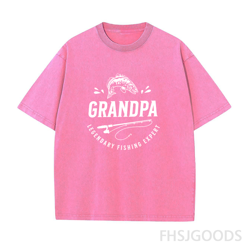 Grandpa Legendary Fishing Expert Unisex Distressed T-Shirt