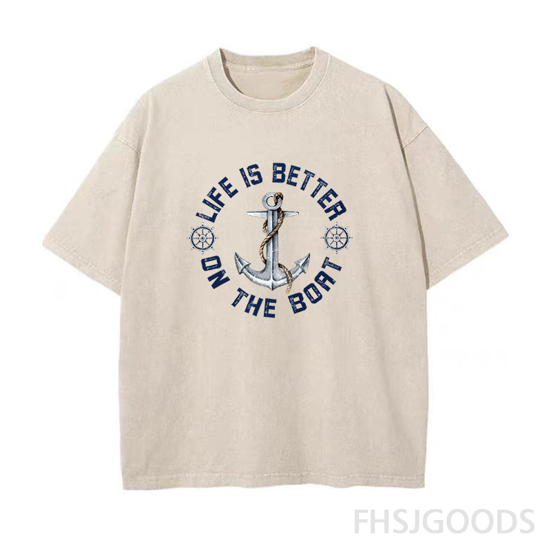Life Is Better on The Boat Unisex Distressed T-Shirt