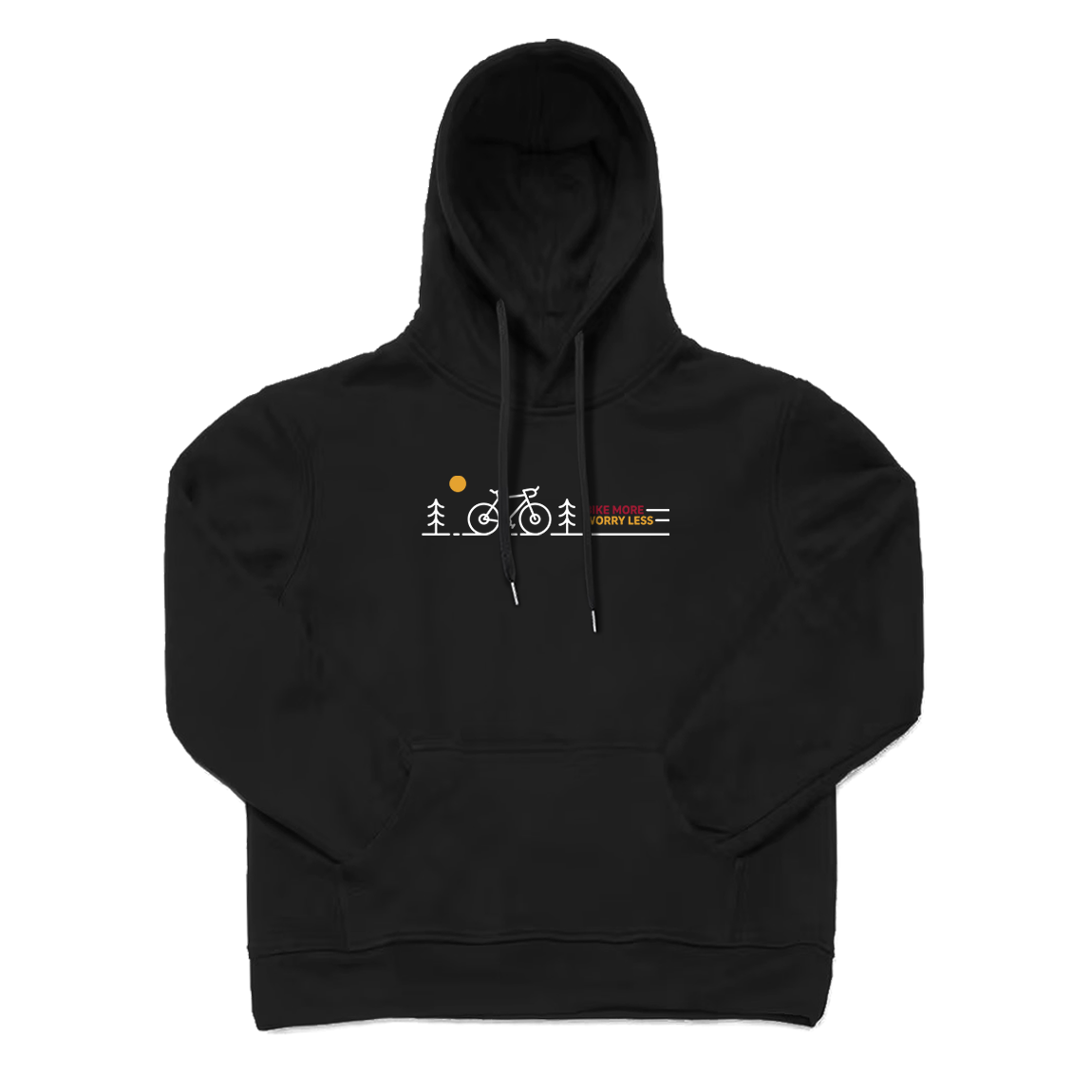 Bike More, Worry Less Cycling Hoodie