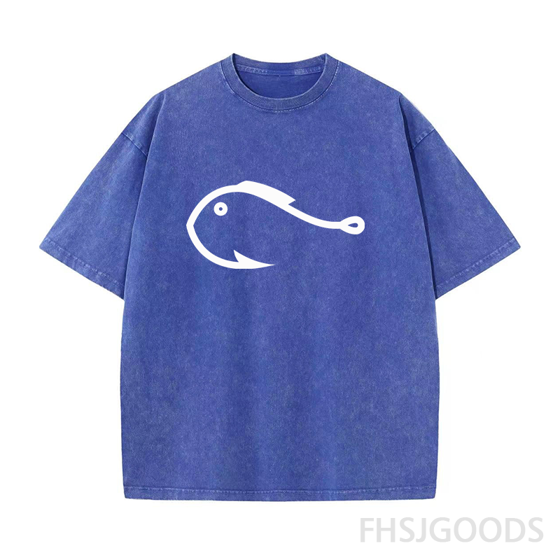 Fishing Hook Unisex Distressed T-Shirt