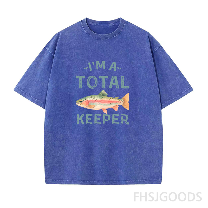 Total Keeper Fish Unisex Distressed T-Shirt