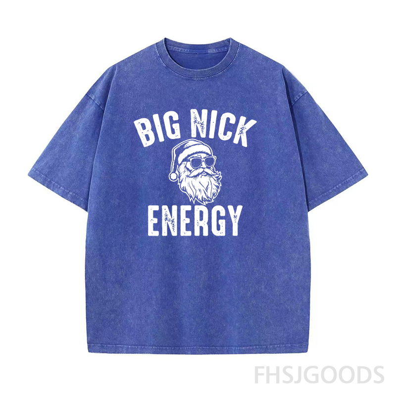 Big Nick Energy Santa Unisex Distressed T-Shirt