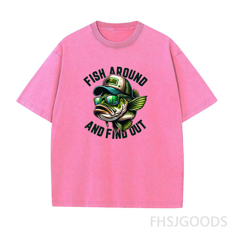 Fish Around And Find Out Unisex Distressed T-Shirt