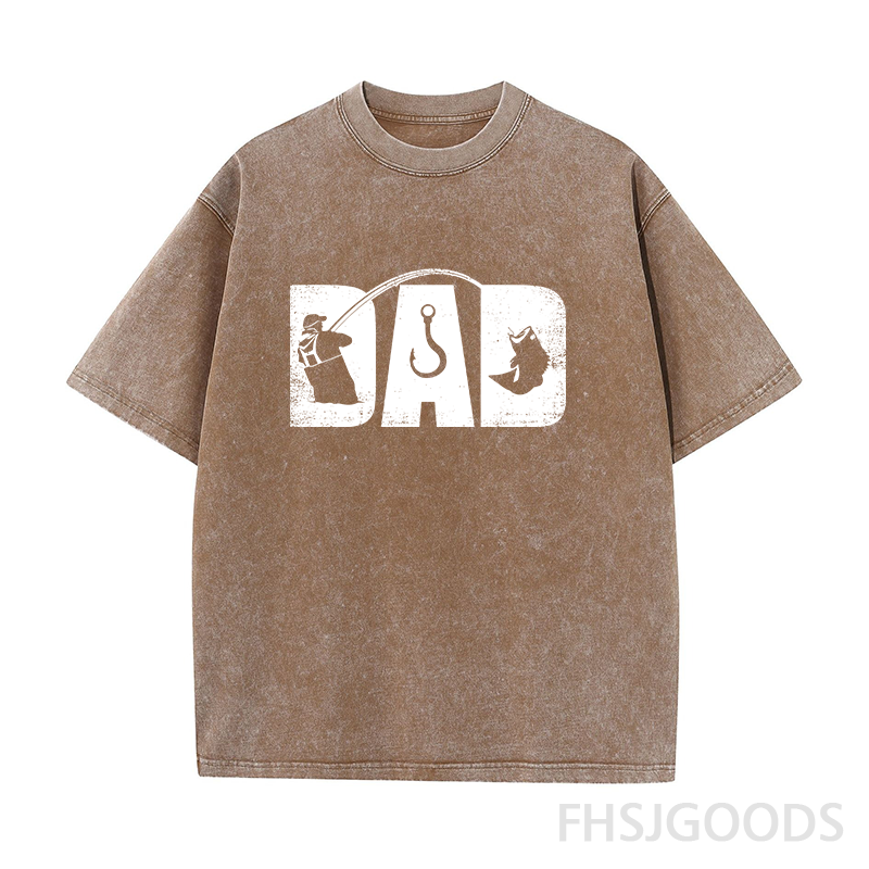 Fishing Dad Unisex Distressed T-Shirt
