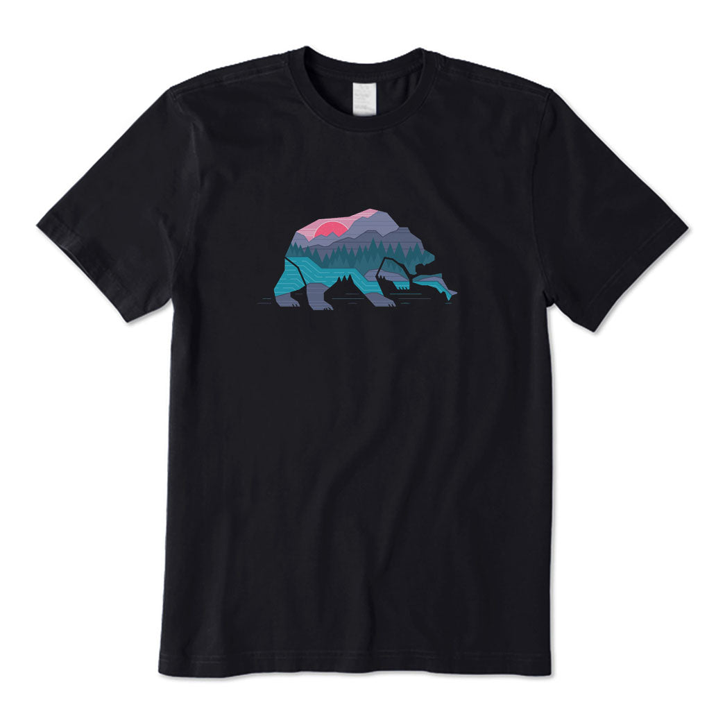 Bear Catching Fish T-Shirt