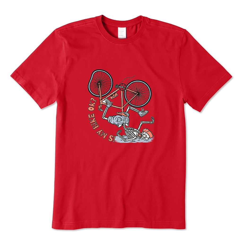Is My Bike Ok Skeleton Biker T-shirt