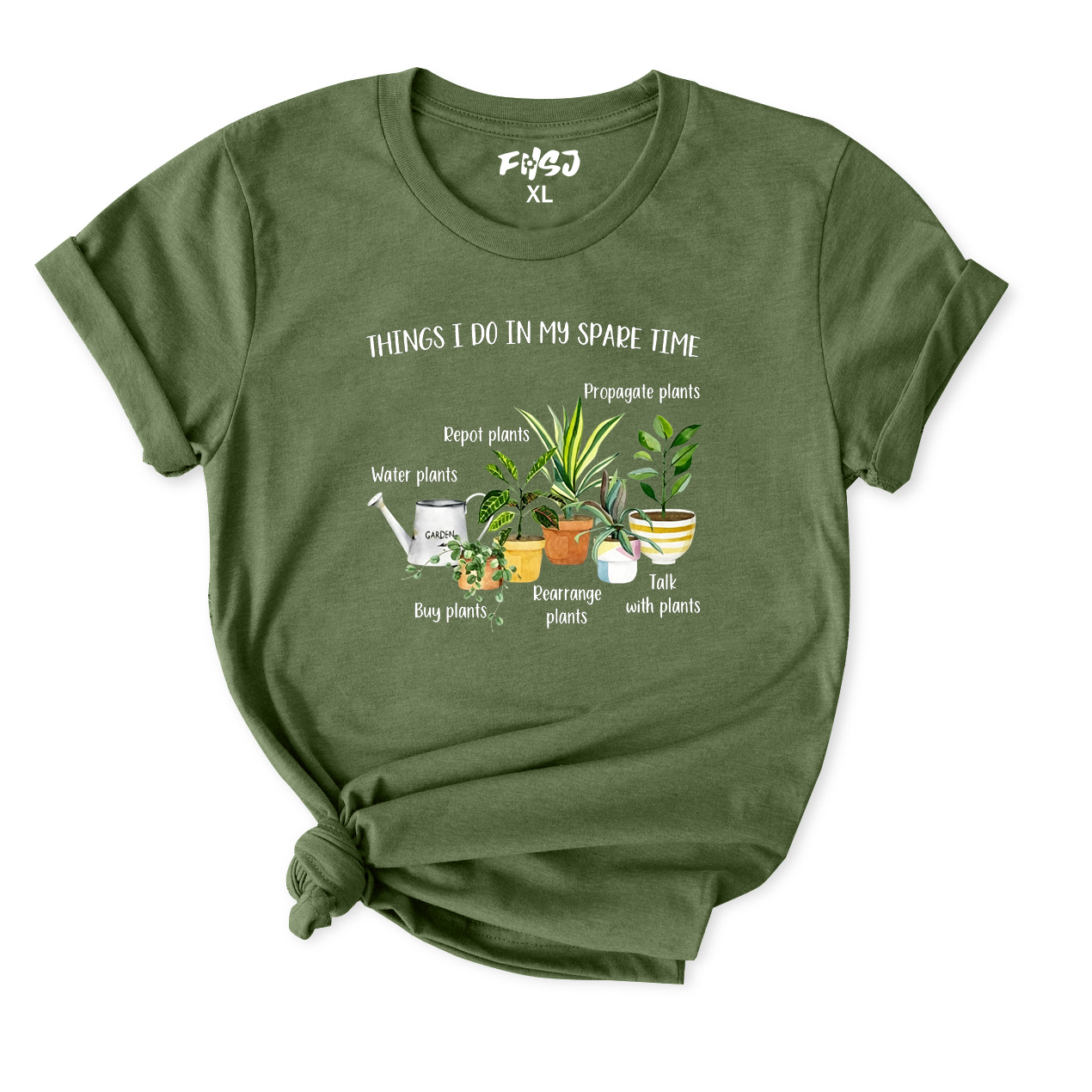Things I Do in My Spare Time Plants T-Shirt for Women